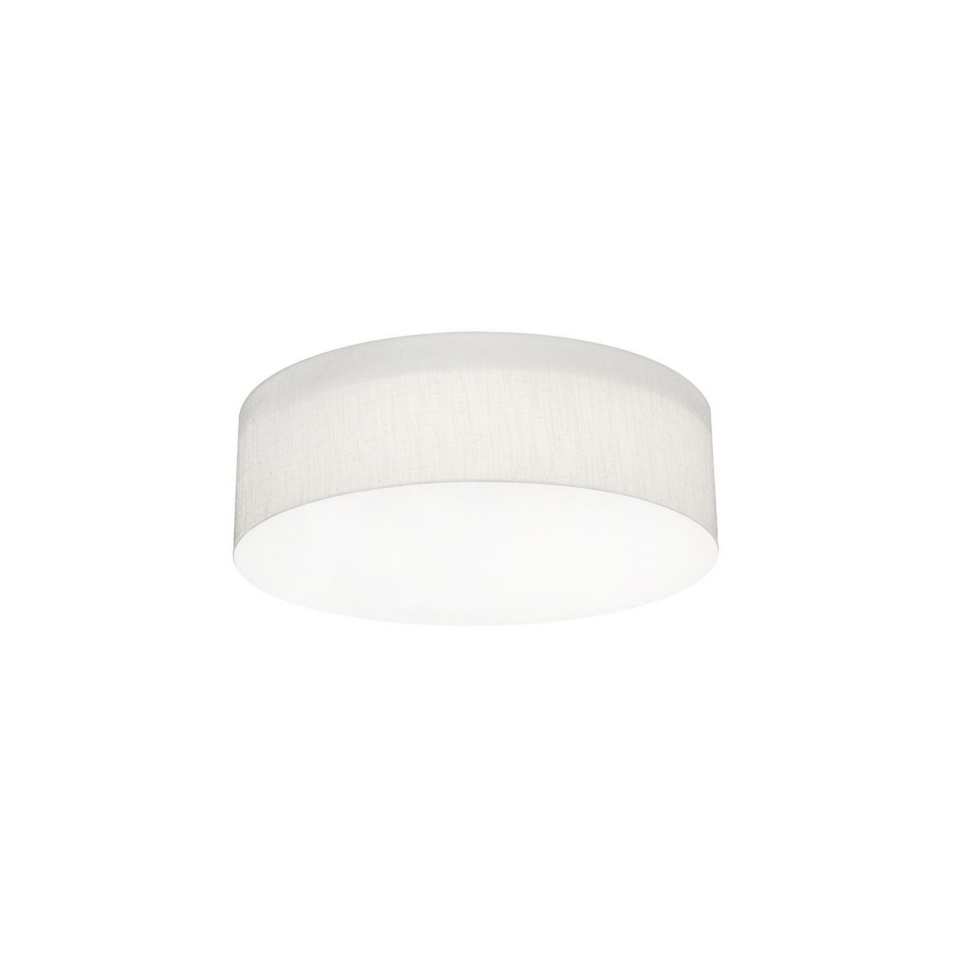 Anton 15" 3-Light Flush Mount, Linen White Finish - Bees Lighting