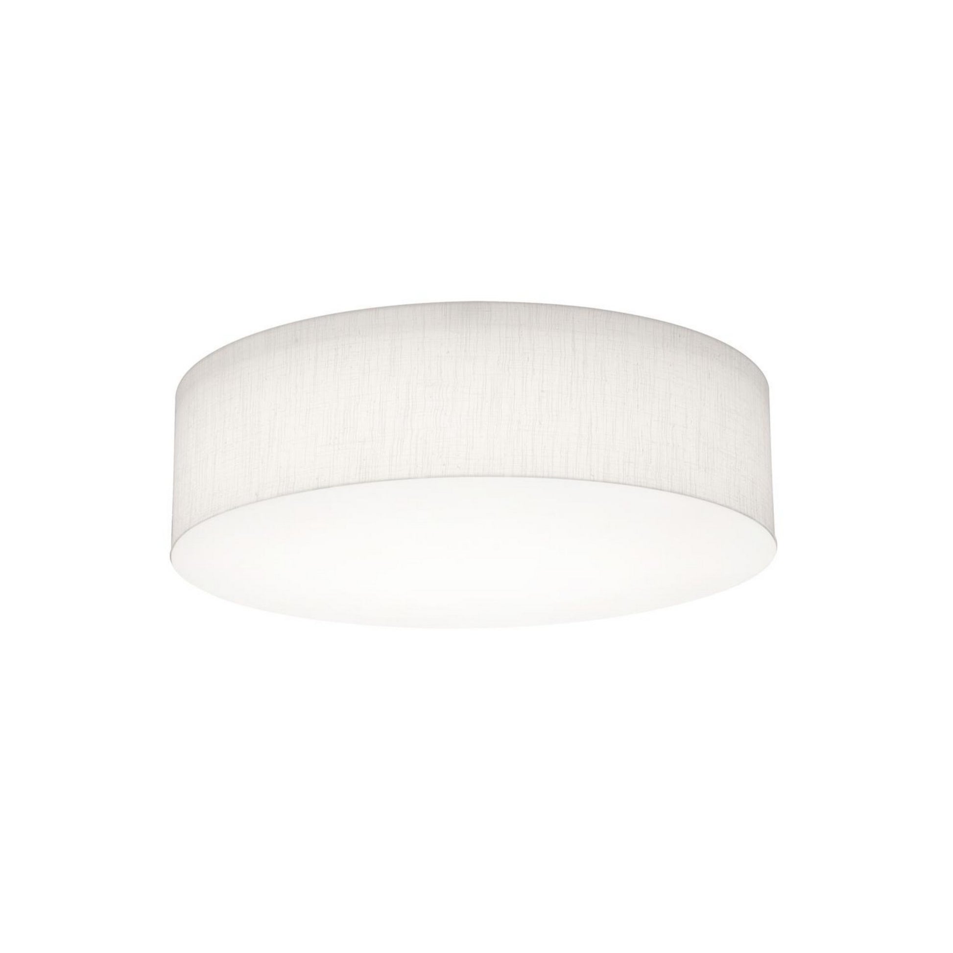 Anton 19" 3-Light Flush Mount, Linen White Finish - Bees Lighting