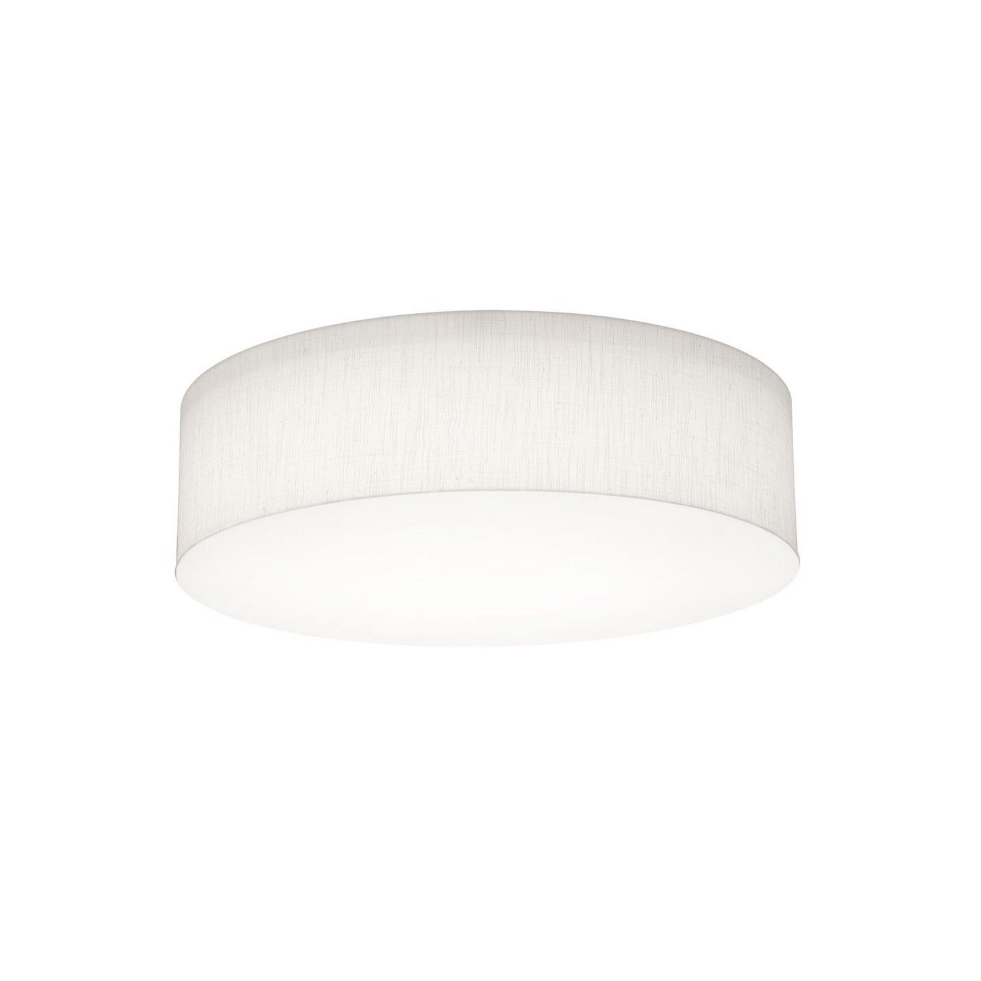 Anton 19" 3-Light Flush Mount, Linen White Finish - Bees Lighting