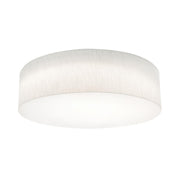 Anton 24" LED Flush Mount, Linen White Finish - Bees Lighting