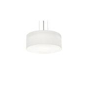 Anton 12" 2-Light Pendant, Satin Nickel & Linen White Finish - Bees Lighting