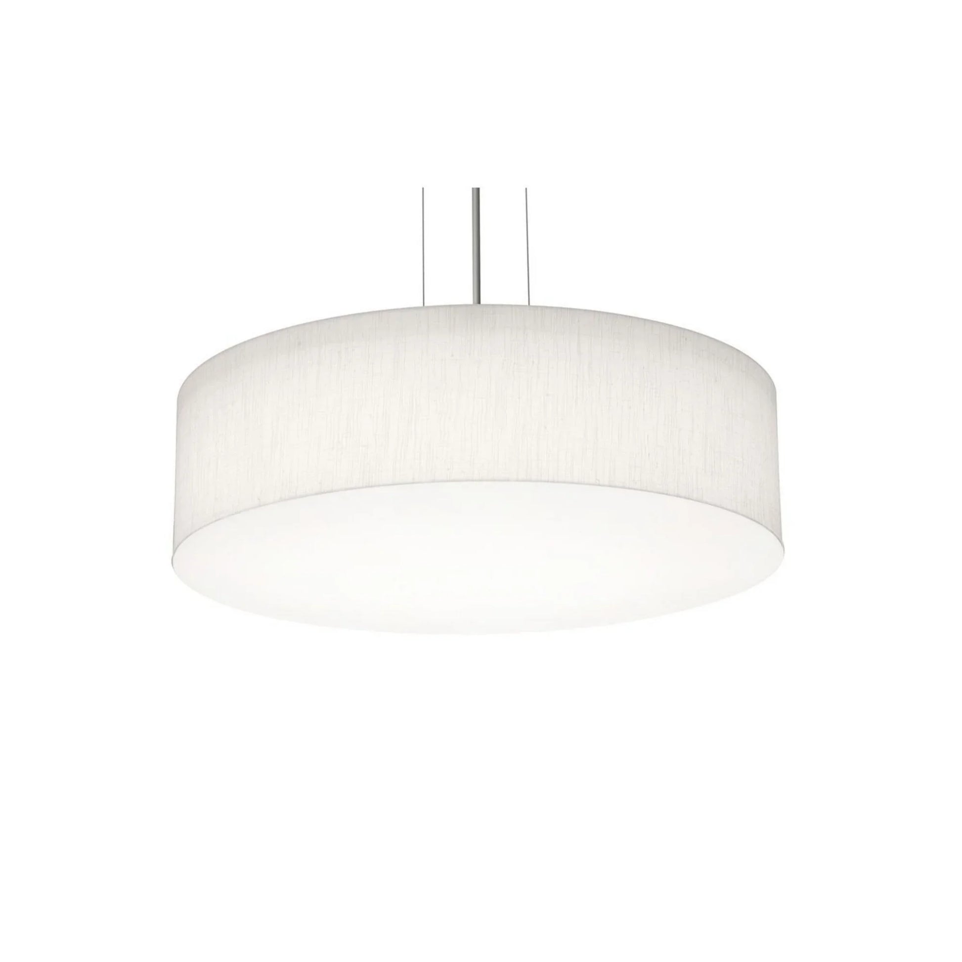 Anton 19" LED Pendant, Black & Linen White Finish - Bees Lighting