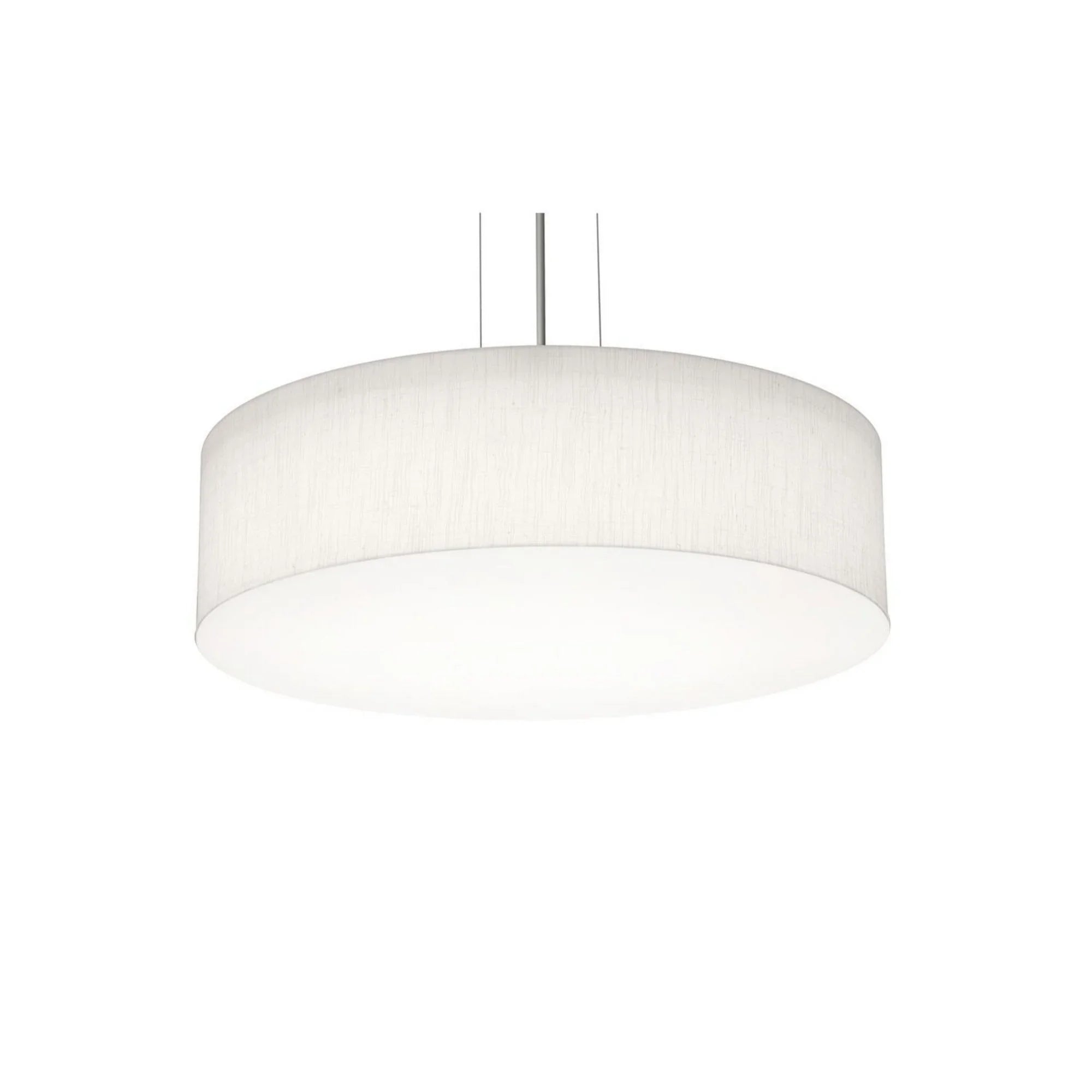 Anton 19" LED Pendant, Black & Linen White Finish - Bees Lighting