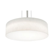 Anton 24" 3-Light Pendant, Satin Nickel & Linen White Finish - Bees Lighting