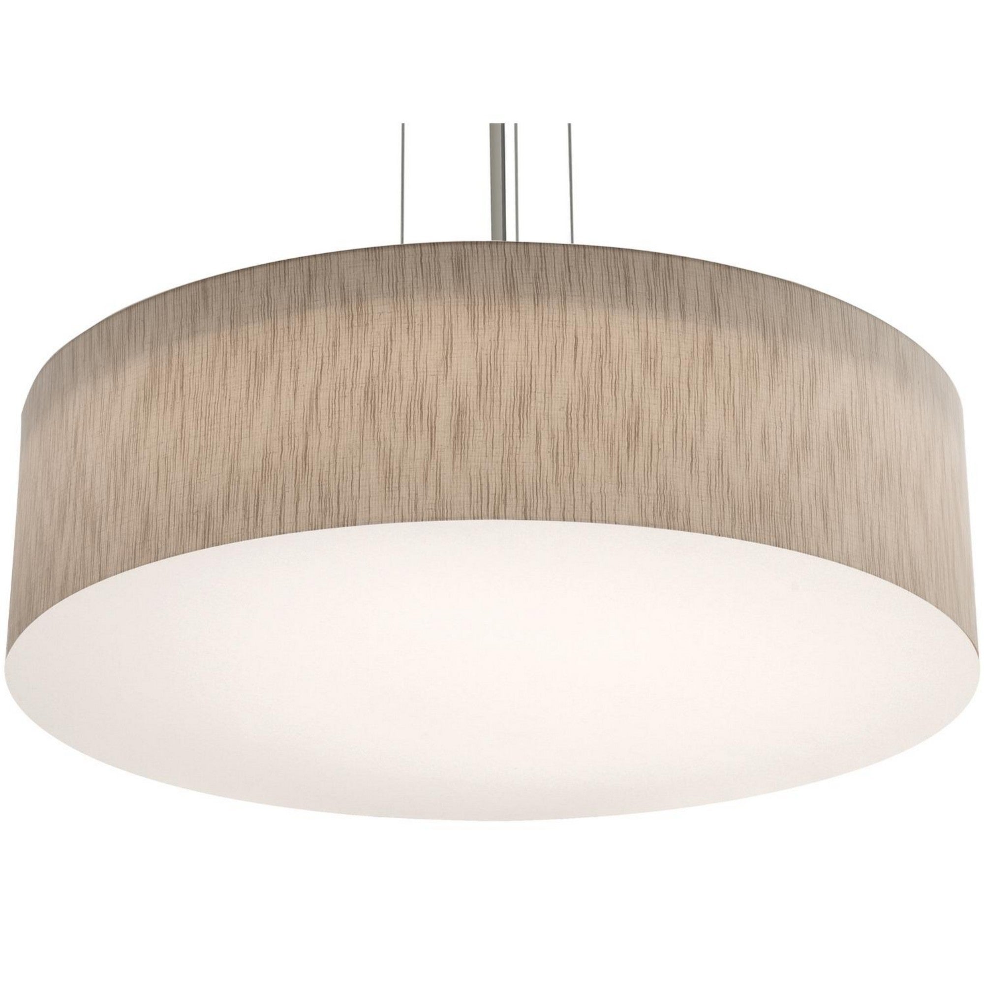 Anton 30" 4-Light Pendant, Satin Nickel & Jute Finish - Bees Lighting