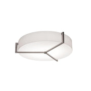 Apex 21" 3-Light Flush Mount, Linen White/Grey Finish - Bees Lighting