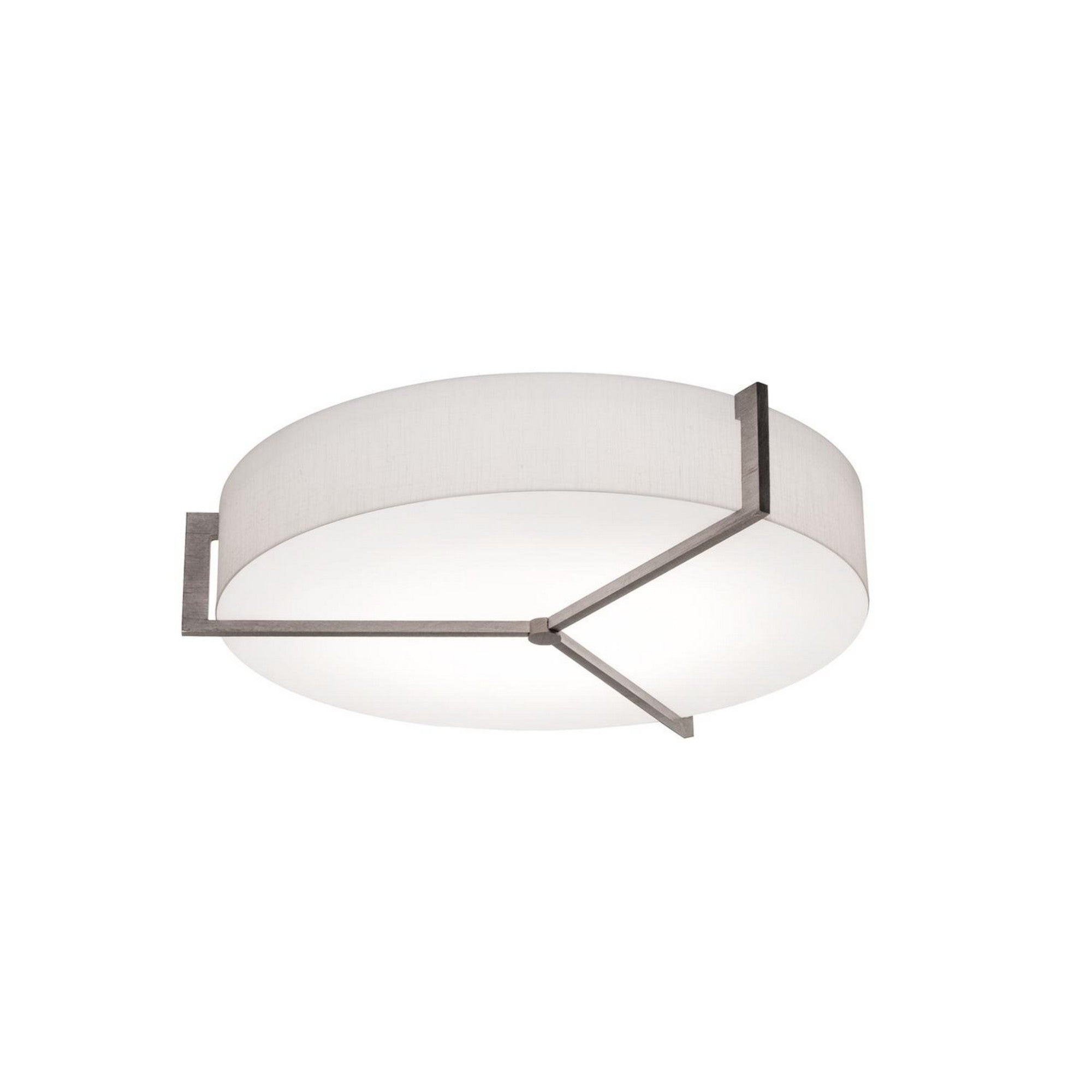 Apex 21" 3-Light Flush Mount, Linen White/Grey Finish - Bees Lighting