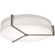 Apex 33" LED Flush Mount, Linen White/Grey Finish, Motion Sensor - Bees Lighting
