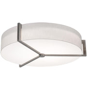 Apex 33" 4-Light Flush Mount, Linen White/Grey Finish - Bees Lighting