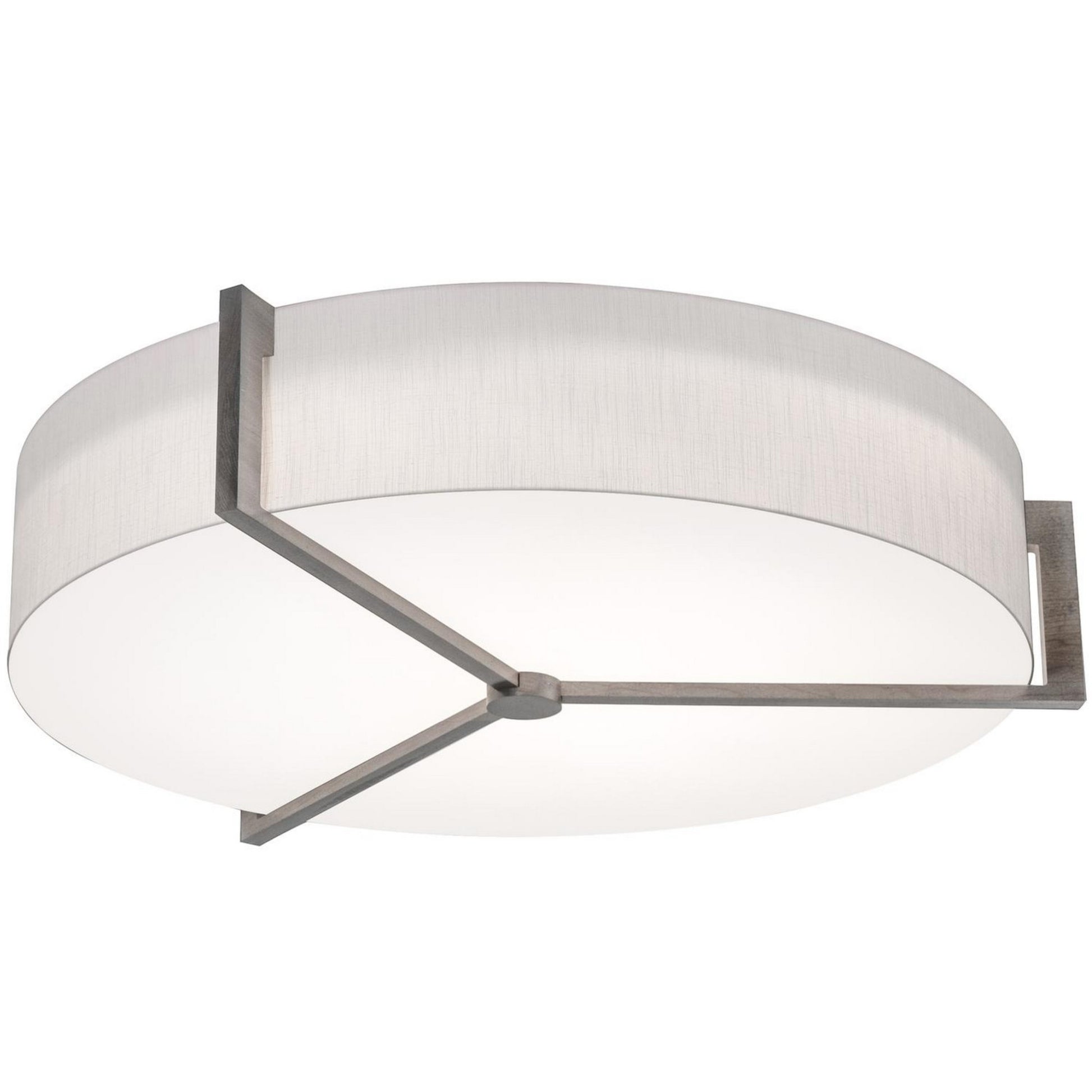Apex 33" 4-Light Flush Mount, Linen White/Grey Finish - Bees Lighting