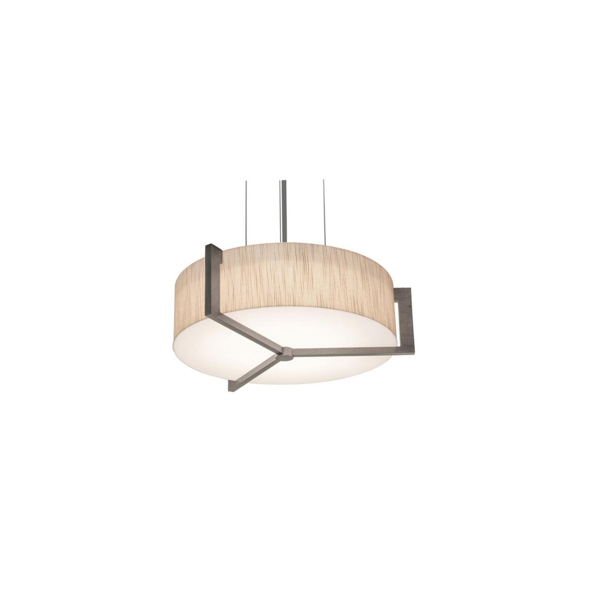 Apex 14" 2-Light Pendant, Jute & Weathered Grey Shade - Bees Lighting