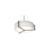 Apex 14" 2-Light Pendant, Linen White & Weathered Grey - Bees Lighting