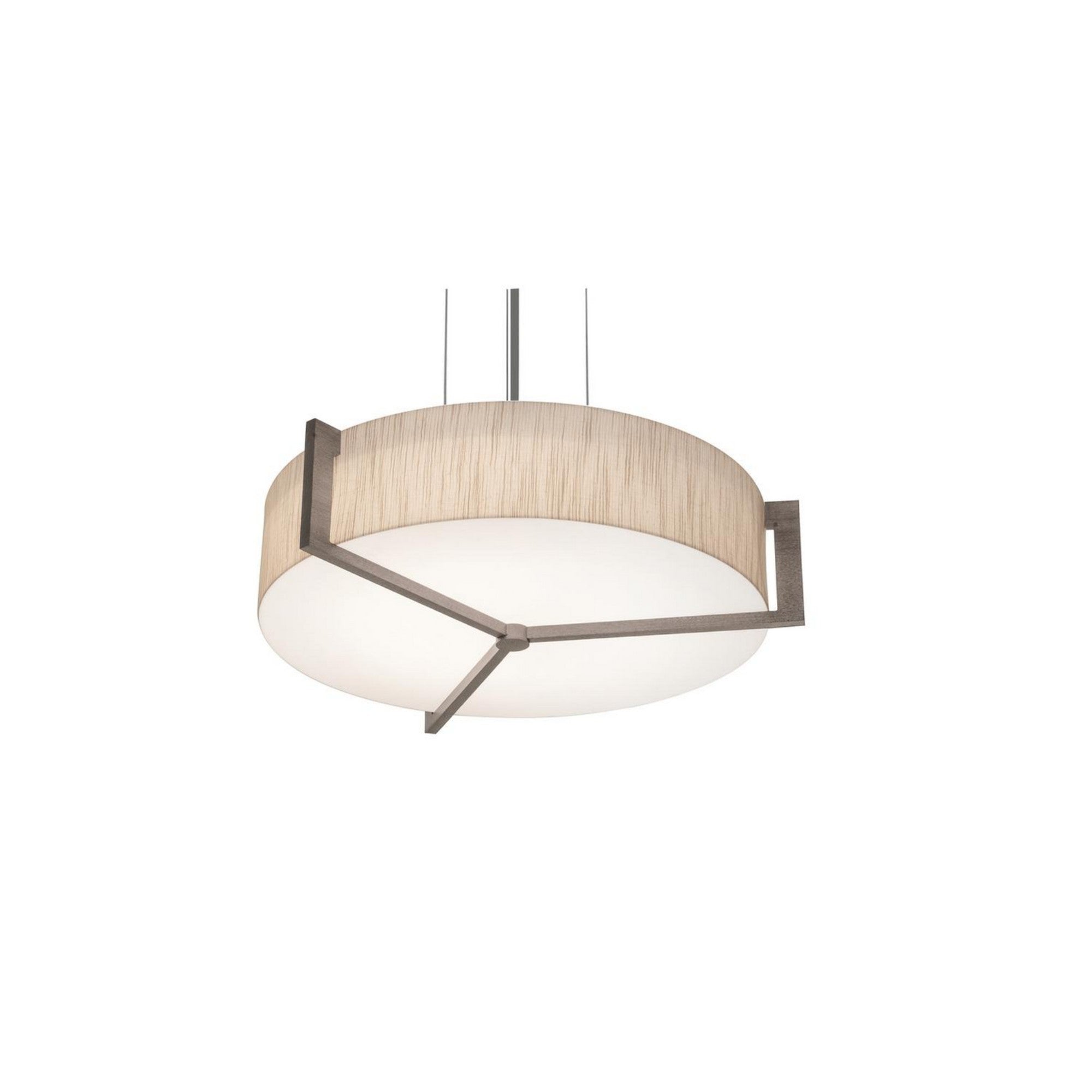 Apex 17" 3-Light Pendant, Jute & Weathered Grey Shade - Bees Lighting