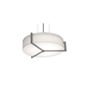 Apex 17" 3-Light Pendant, Linen White & Weathered Grey - Bees Lighting