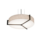 Apex 21" 3-Light Pendant, Jute & Espresso Shade - Bees Lighting