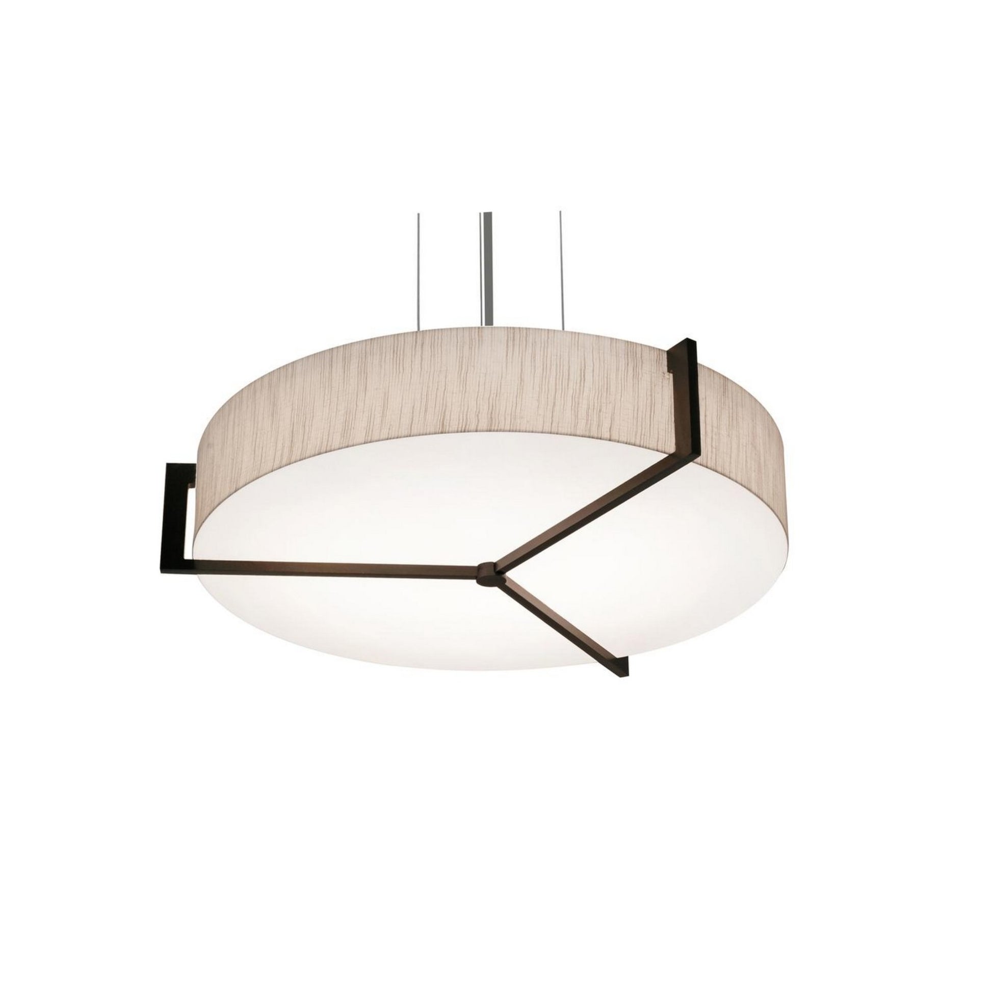 Apex 21" 3-Light Pendant, Jute & Espresso Shade - Bees Lighting