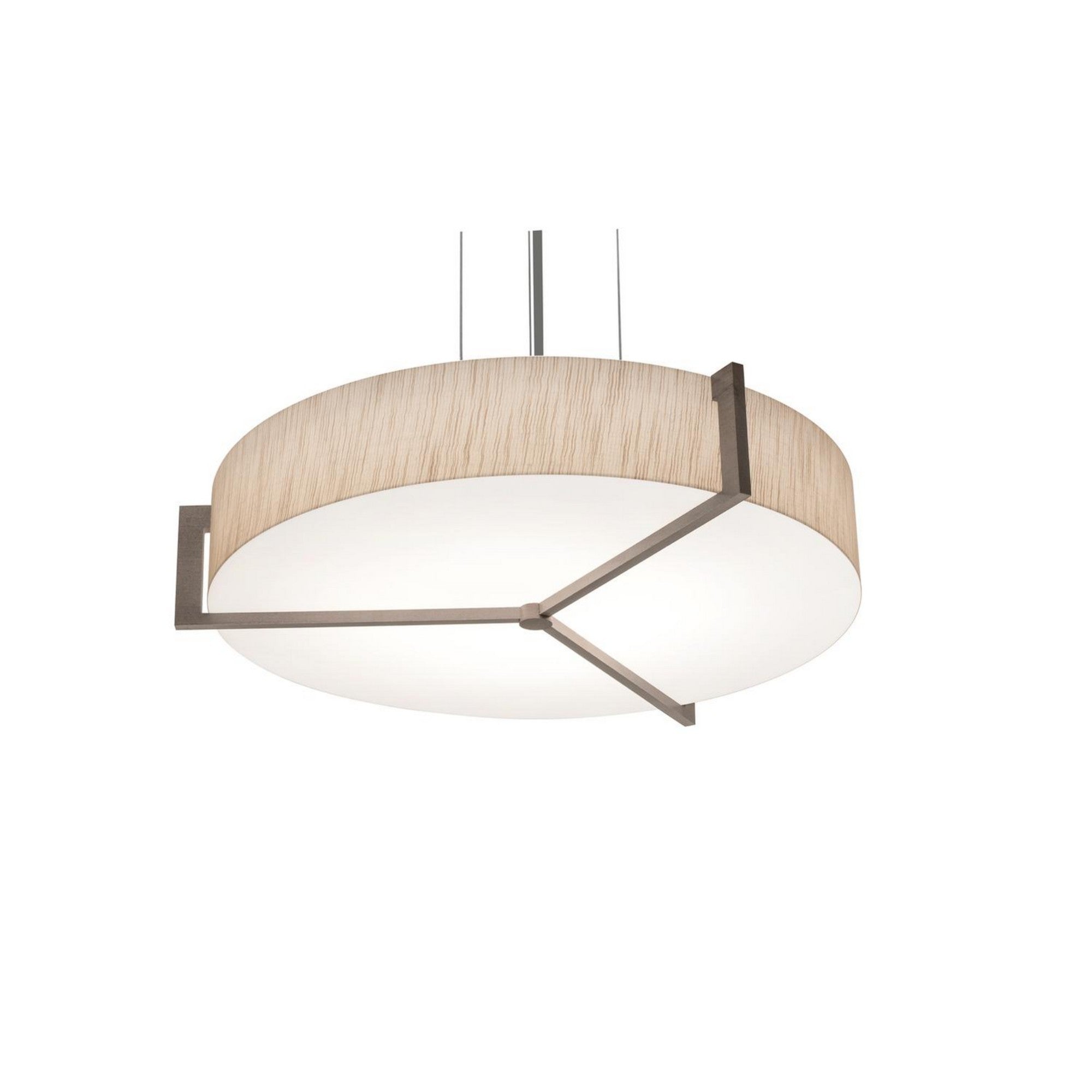Apex 21" 3-Light Pendant, Jute & Weathered Grey Shade - Bees Lighting