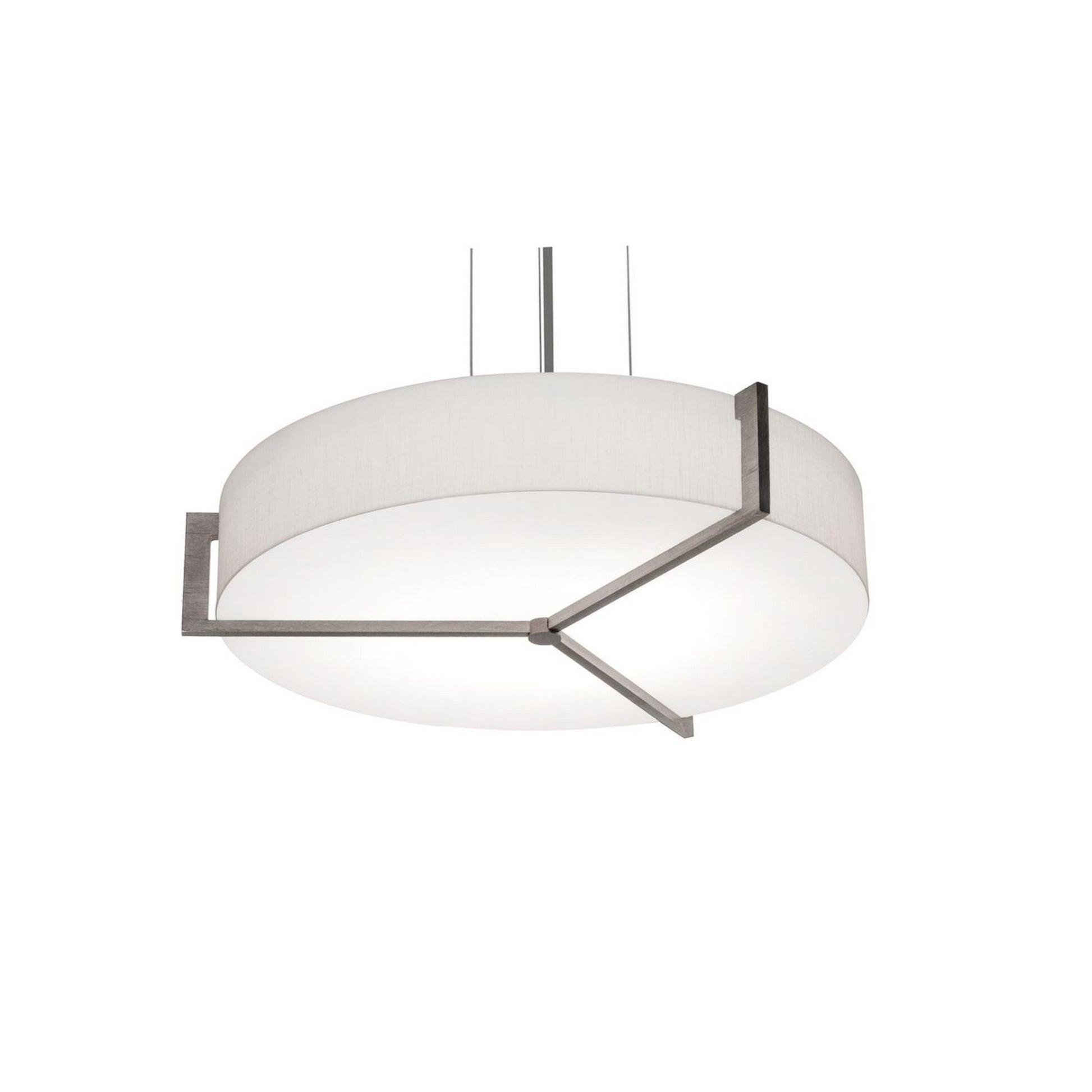 Apex 21" 3-Light Pendant, Linen White & Weathered Grey - Bees Lighting