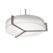 Apex 27" LED Pendant, Linen White & Weathered Grey - Bees Lighting