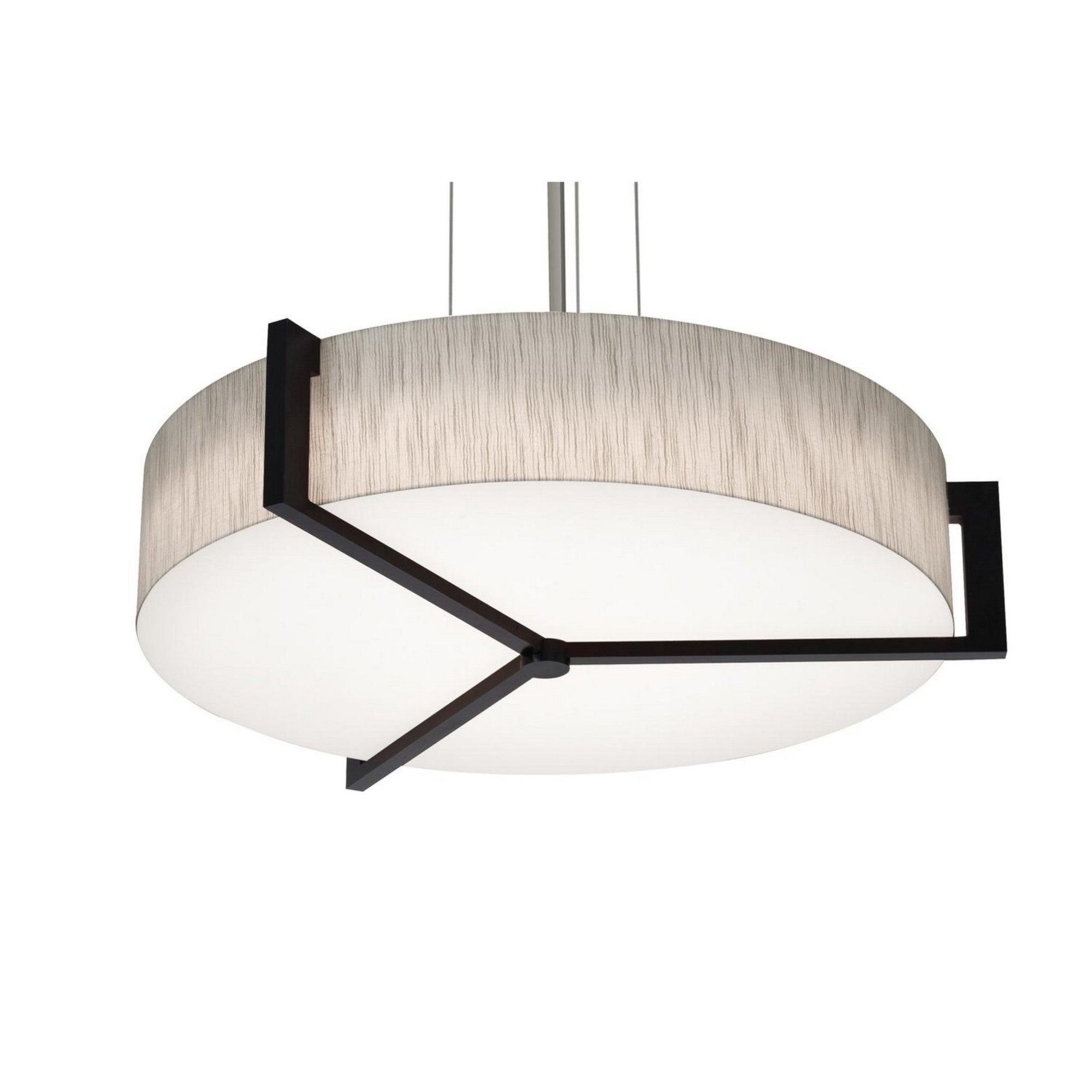 Apex 27" 3-Light Pendant, Jute & Espresso Shade - Bees Lighting