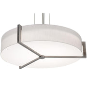 Apex 33" LED Pendant, Linen White & Weathered Grey - Bees Lighting