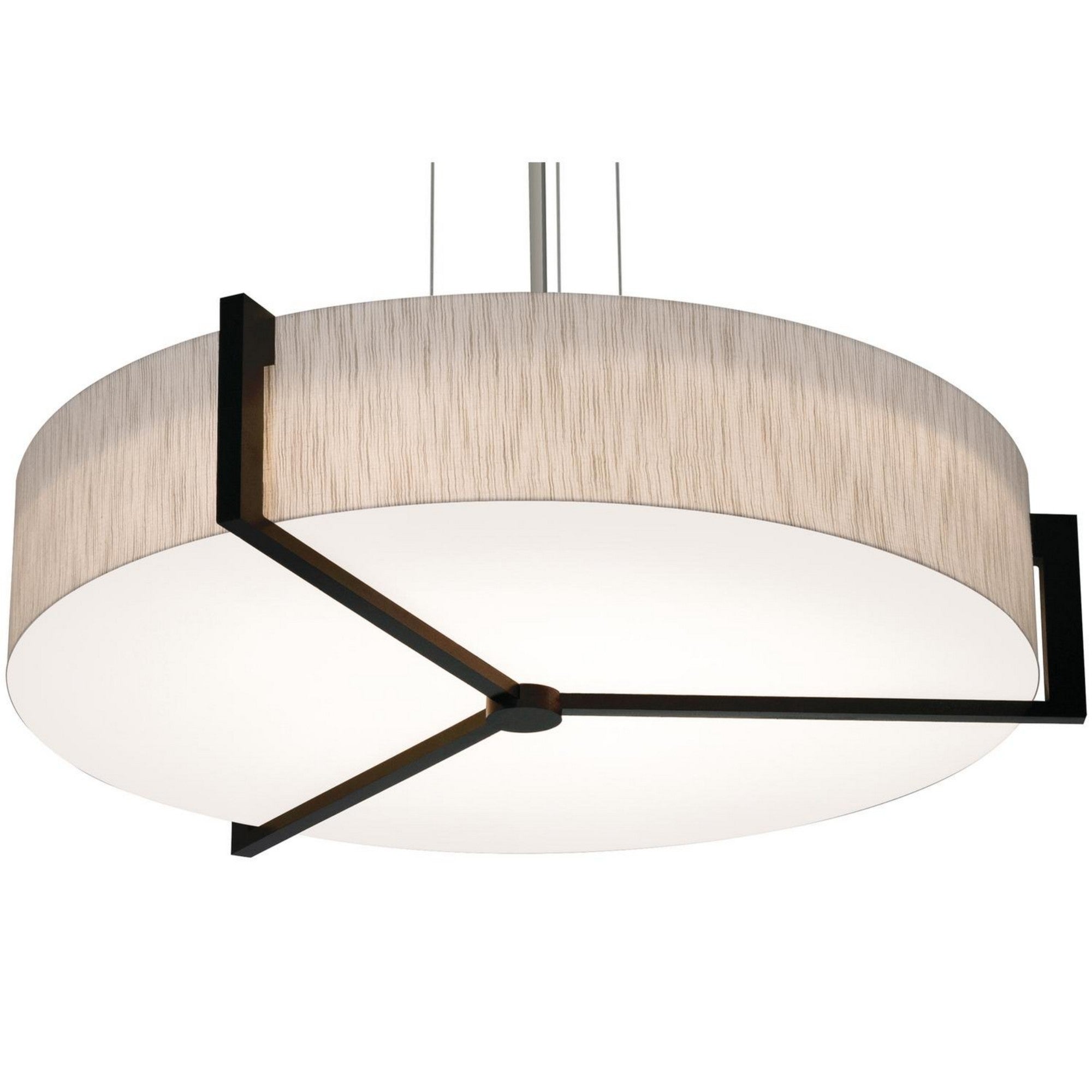 Apex 33" 4-Light Pendant, Jute & Espresso Shade - Bees Lighting