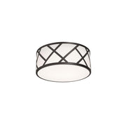 Haven 13" 2-Light Flush Mount, Black Finish - Bees Lighting