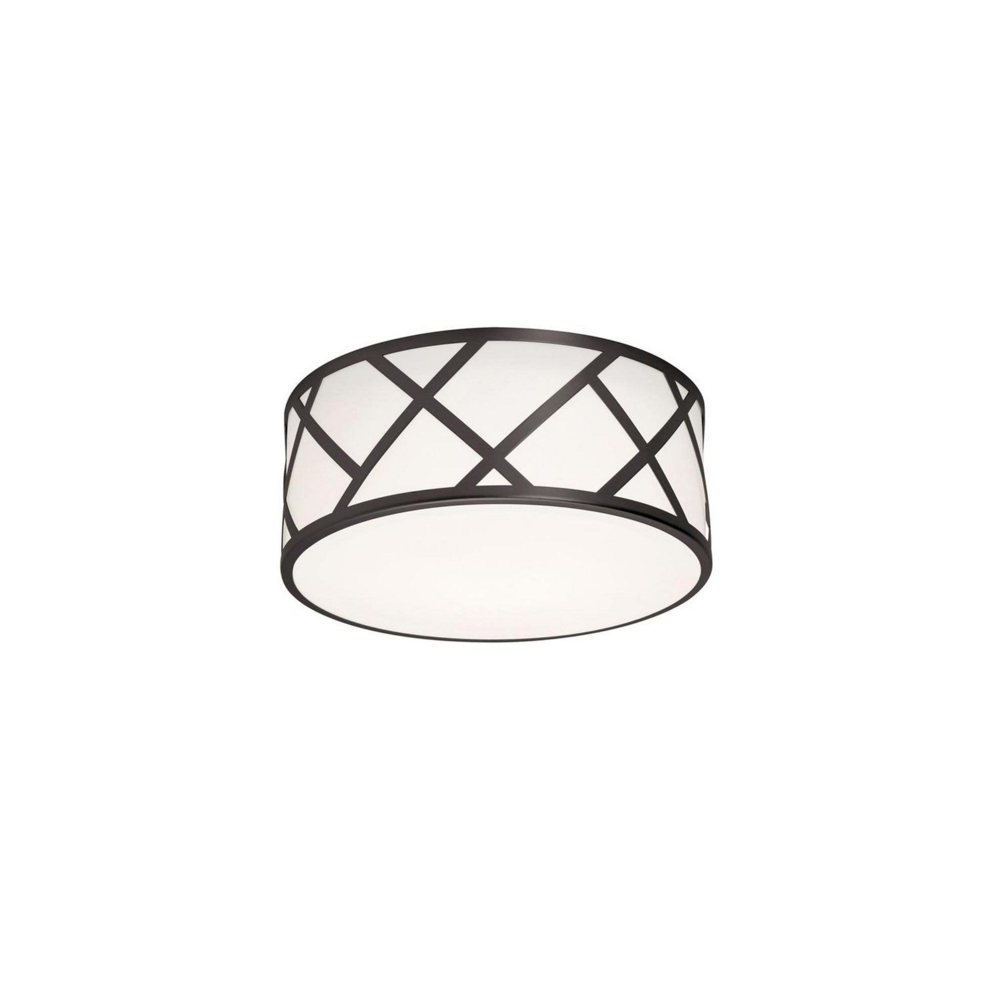 Haven 13" 2-Light Flush Mount, Black Finish - Bees Lighting