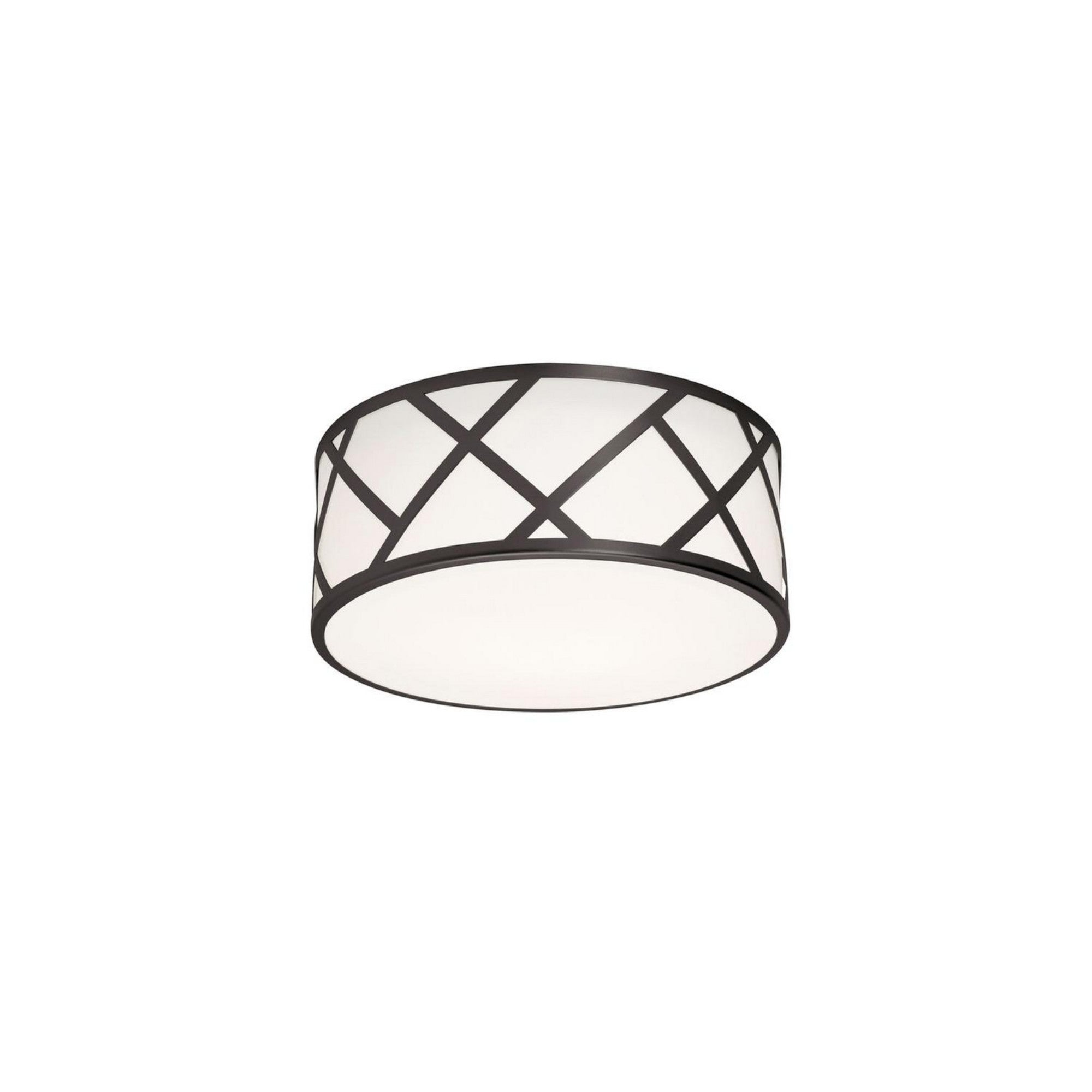Haven 13" 2-Light Flush Mount, Black Finish - Bees Lighting
