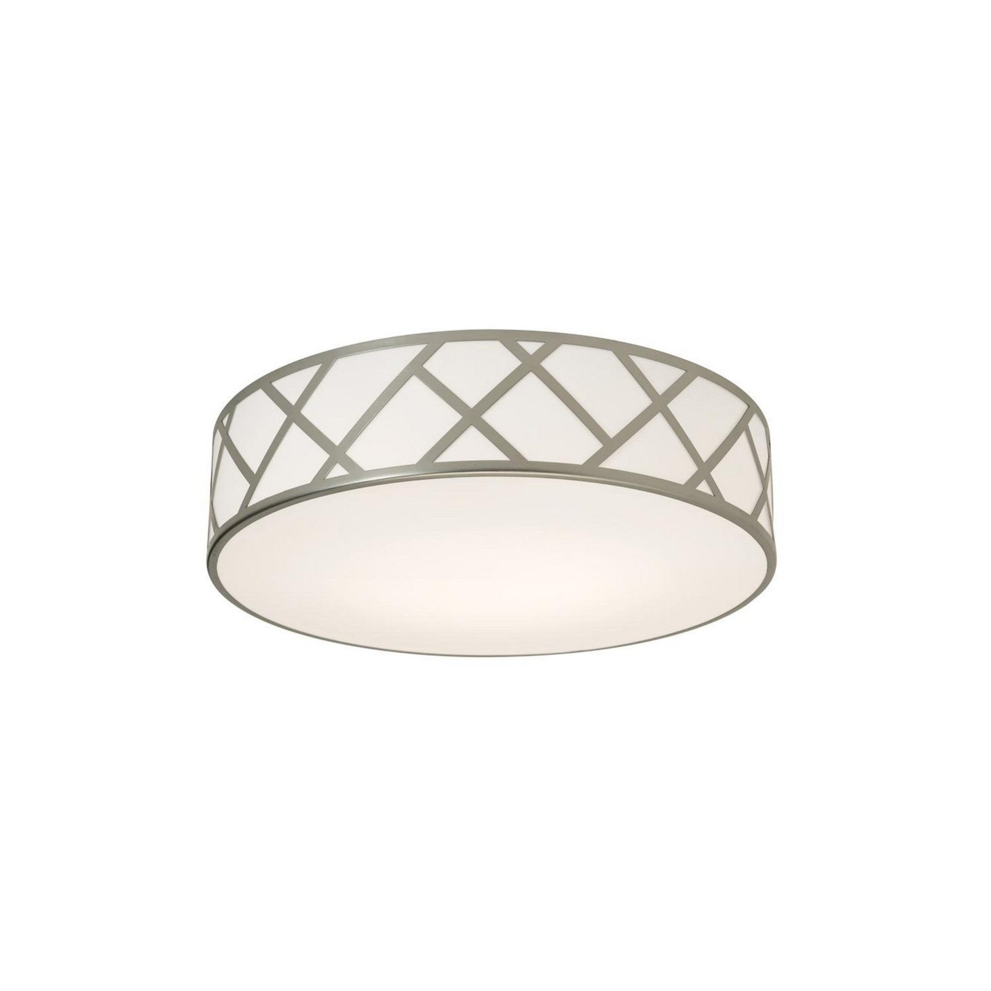 Haven 17" 3-Light Flush Mount, Satin Nickel Finish - Bees Lighting