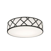 Haven 21" 3-Light Flush Mount, Black Finish - Bees Lighting