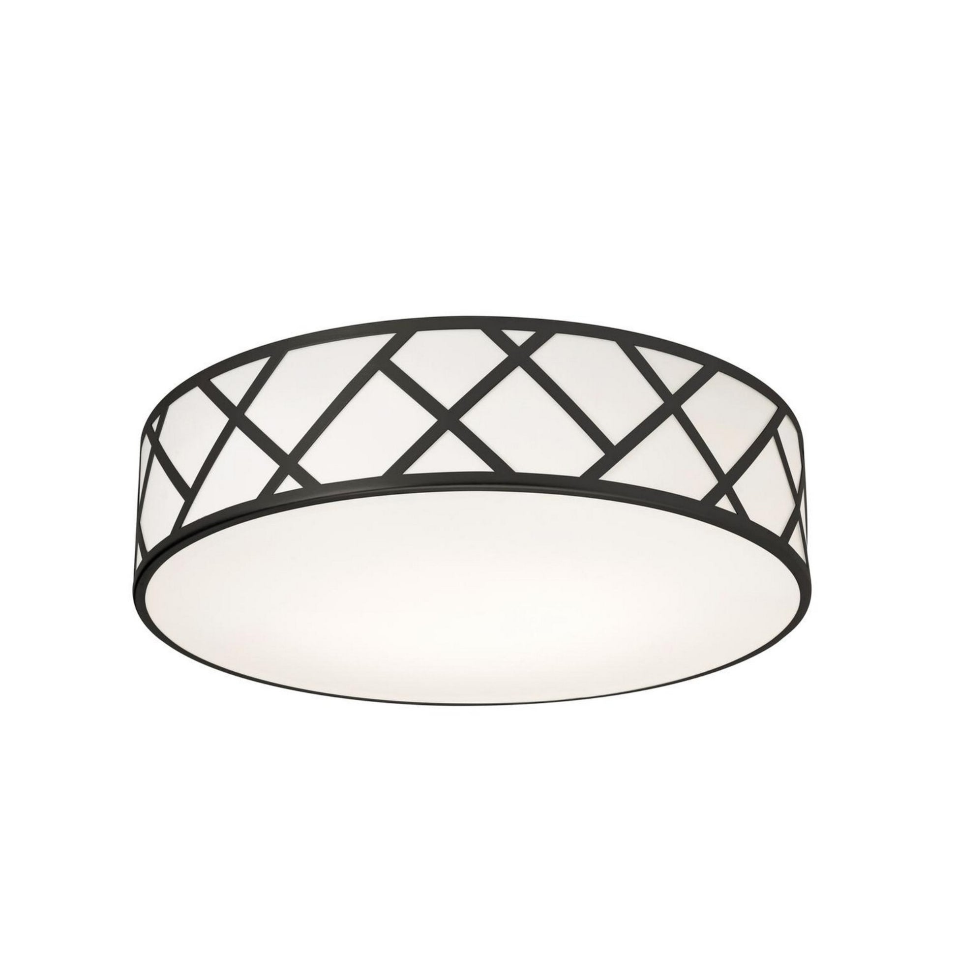 Haven 21" 3-Light Flush Mount, Black Finish - Bees Lighting