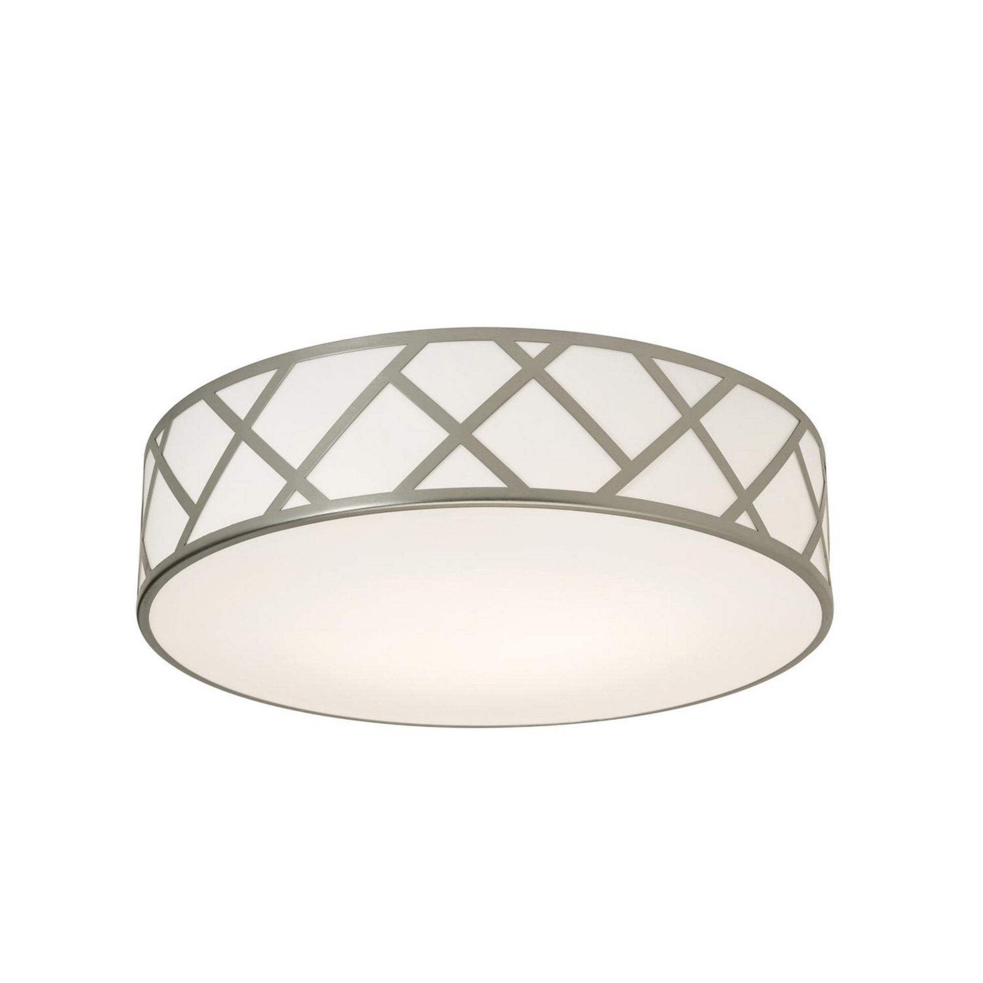 Haven 21" 3-Light Flush Mount, Satin Nickel Finish - Bees Lighting