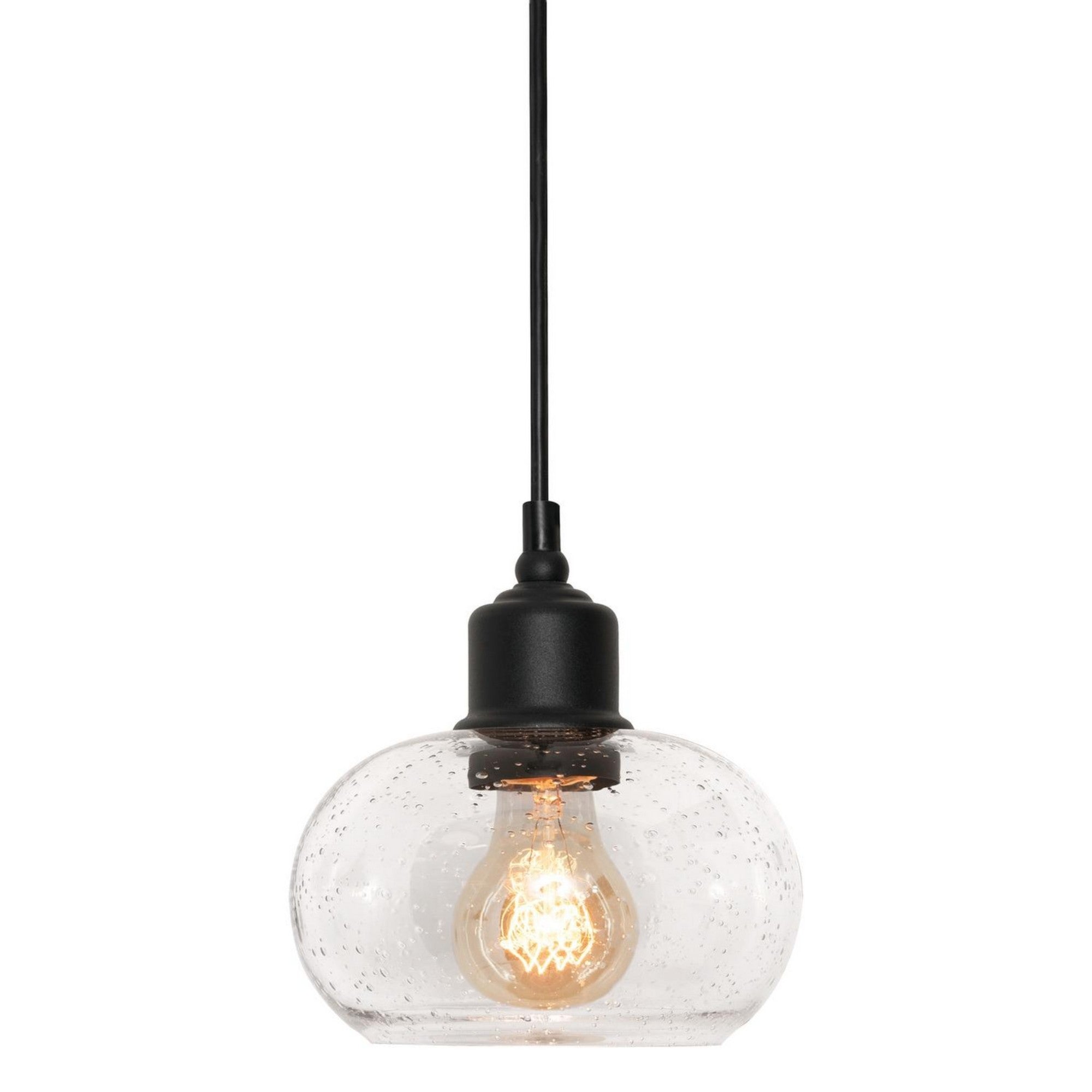 Laney 7" Mini Pendant, Black Finish - Bees Lighting