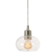 Laney 7" Mini Pendant, Satin Nickel Finish - Bees Lighting