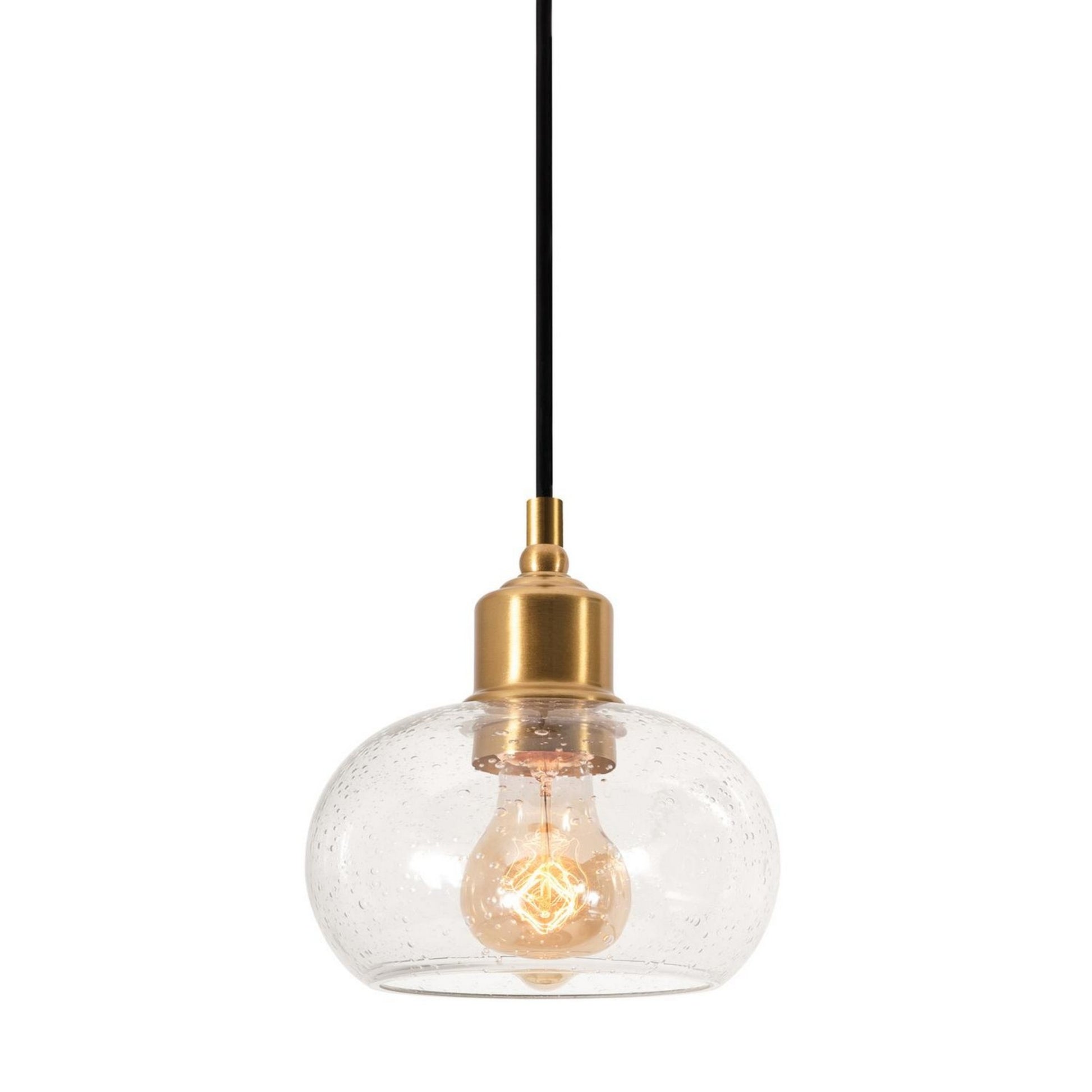 Laney 7" Mini Pendant, Vintage Gold Finish - Bees Lighting