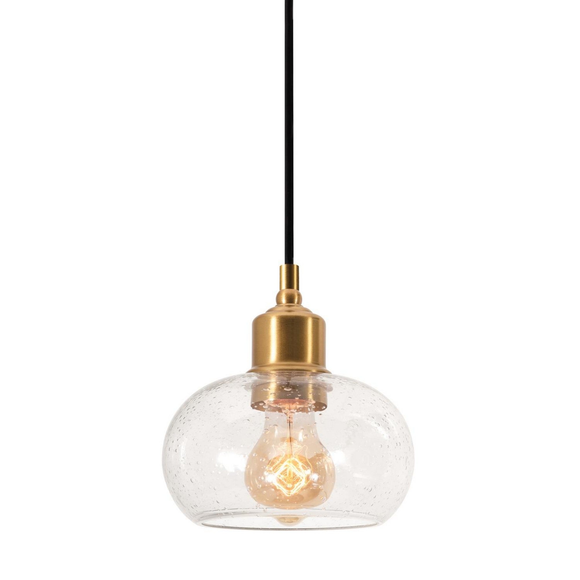 Laney 7" Mini Pendant, Vintage Gold Finish - Bees Lighting