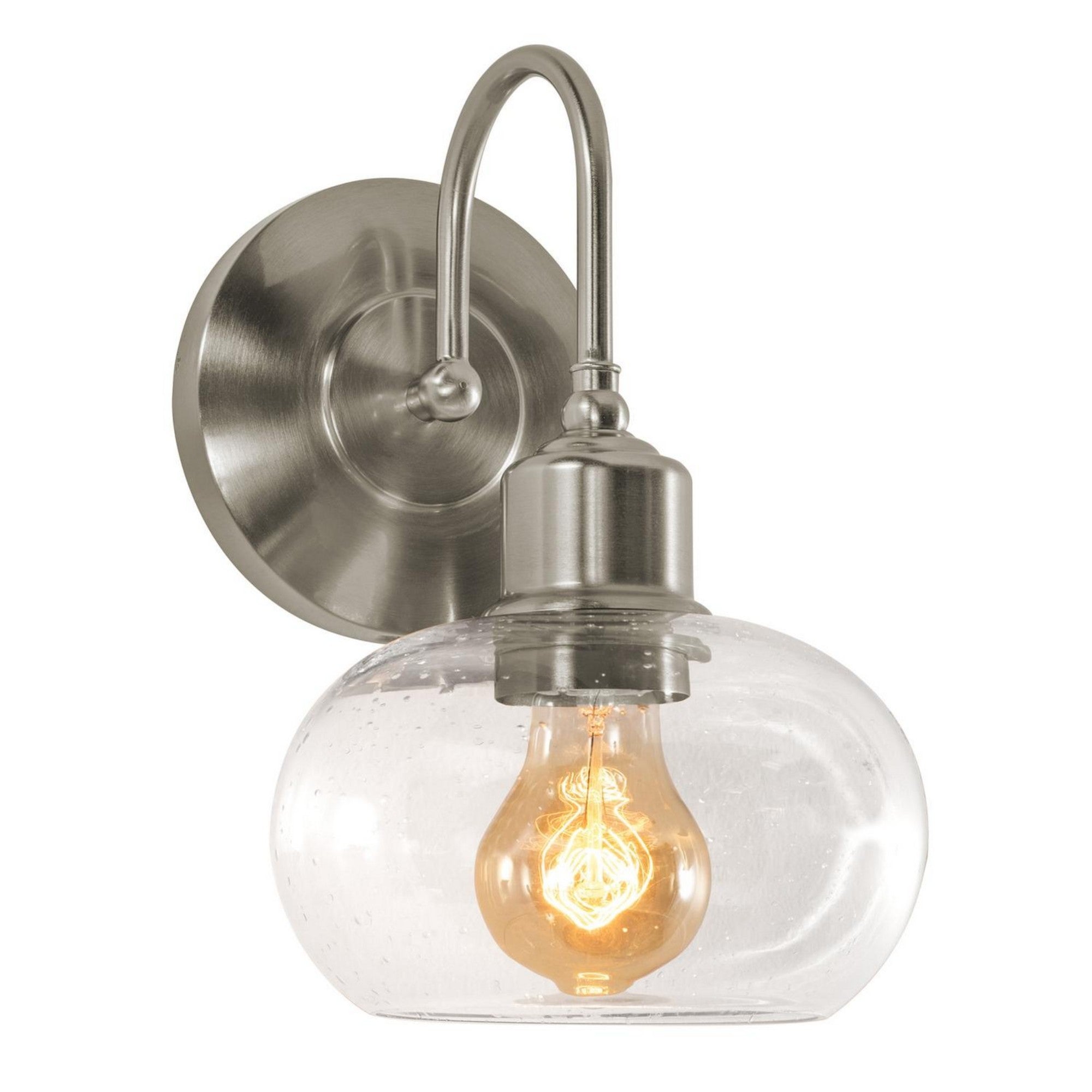 Laney 10" Wall Sconce, Satin Nickel Finish - Bees Lighting