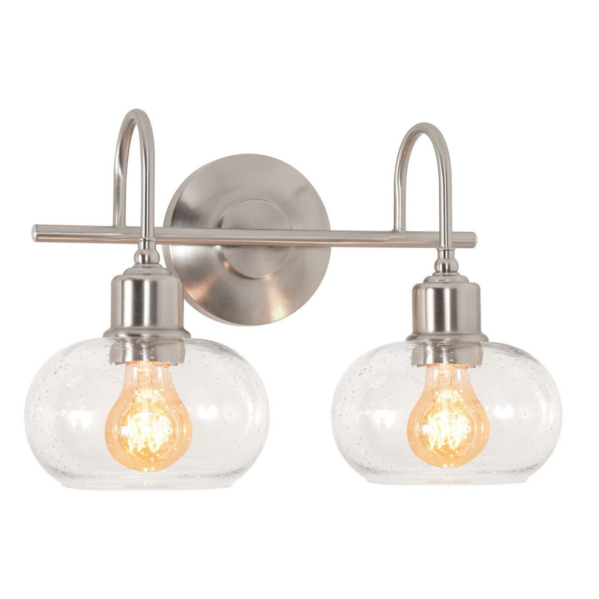 Laney 15" 2-Light Vanity, Satin Nickel Finish - Bees Lighting
