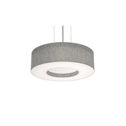 Montclair 15" LED Pendant, Black Finish & Grey Shade - Bees Lighting