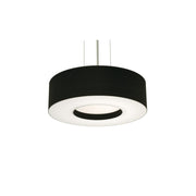 Montclair 15" 3-Light Pendant, Satin Nickel Finish & Black Shade - Bees Lighting