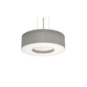 Montclair 15" 3-Light Pendant, Satin Nickel Finish & Grey Shade - Bees Lighting