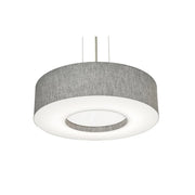 Montclair 19" 3-Light Pendant, Black Finish & Grey Shade - Bees Lighting