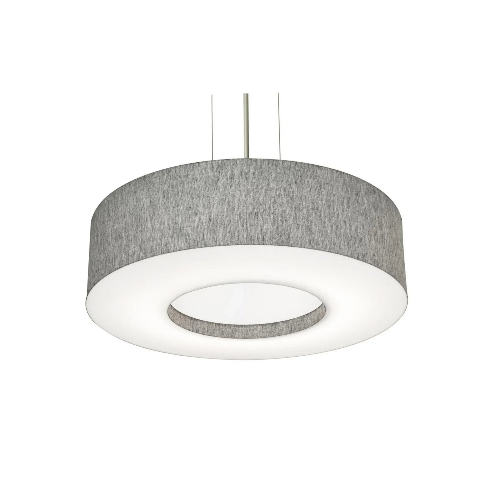 Montclair 19" 3-Light Pendant, Black Finish & Grey Shade - Bees Lighting