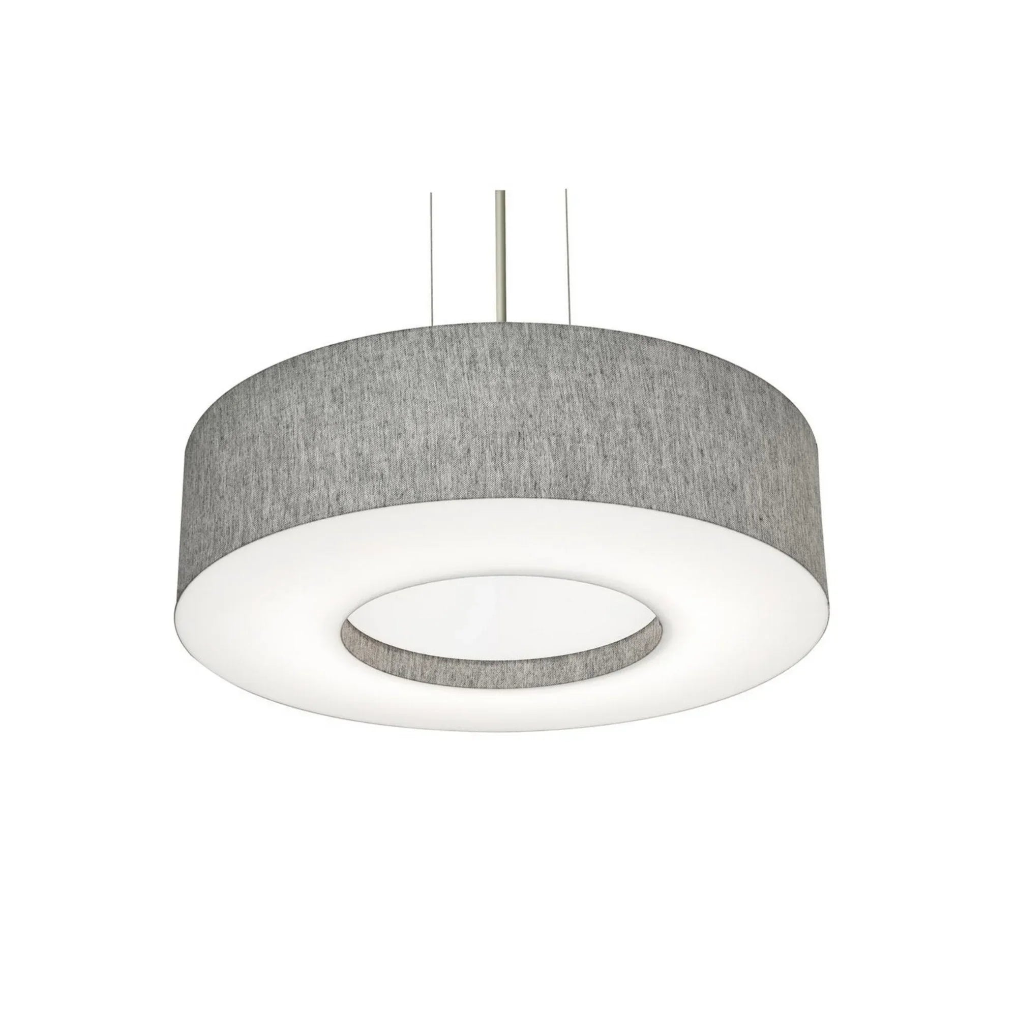Montclair 19" 3-Light Pendant, Black Finish & Grey Shade - Bees Lighting