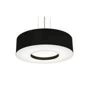 Montclair 19" 3-Light Pendant, Satin Nickel Finish & Black Shade - Bees Lighting