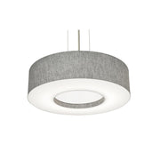 Montclair 19" 3-Light Pendant, Satin Nickel Finish & Grey Shade - Bees Lighting
