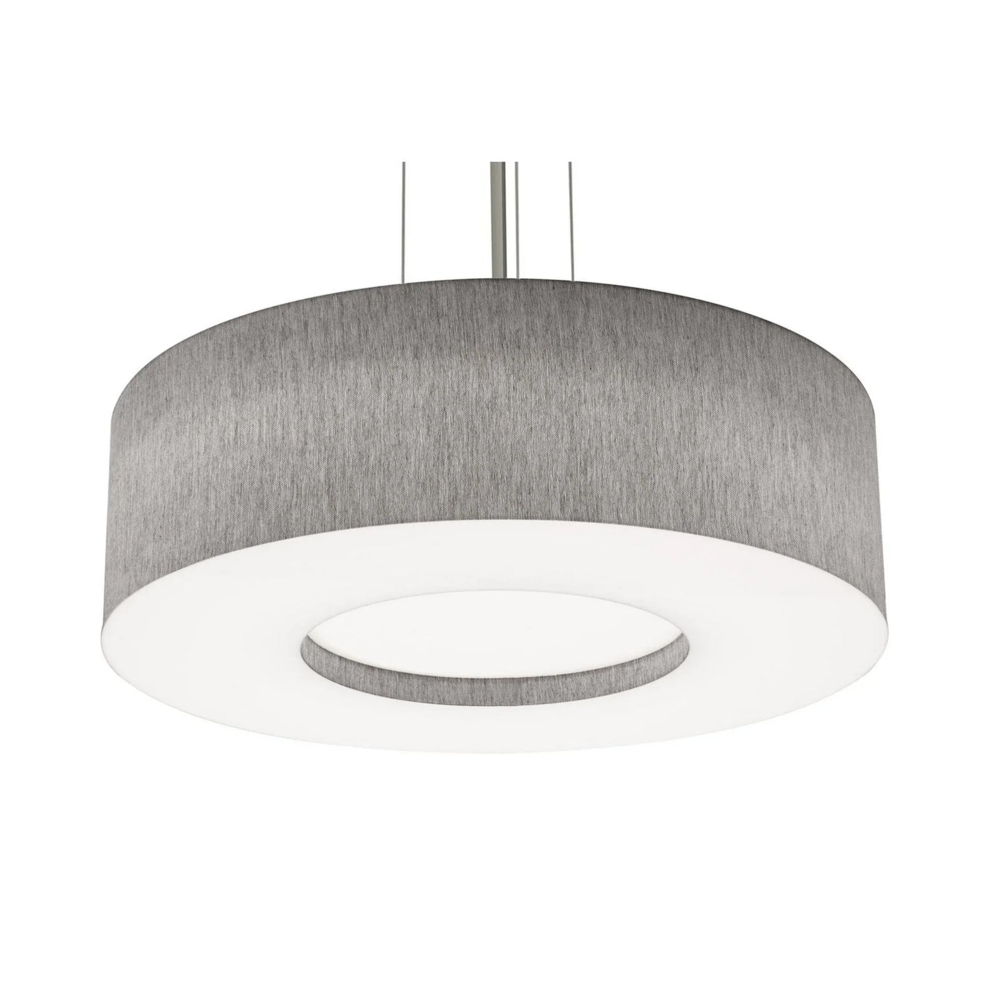 Montclair 24" LED Pendant, Black Finish & Grey Shade - Bees Lighting