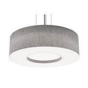 Montclair 24" 3-Light Pendant, Satin Nickel Finish & Grey Shade - Bees Lighting