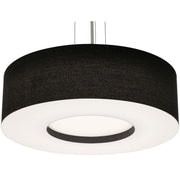 Montclair 30" LED Pendant, Satin Nickel Finish & Black Shade - Bees Lighting